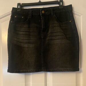Black Womens Jean Skirt